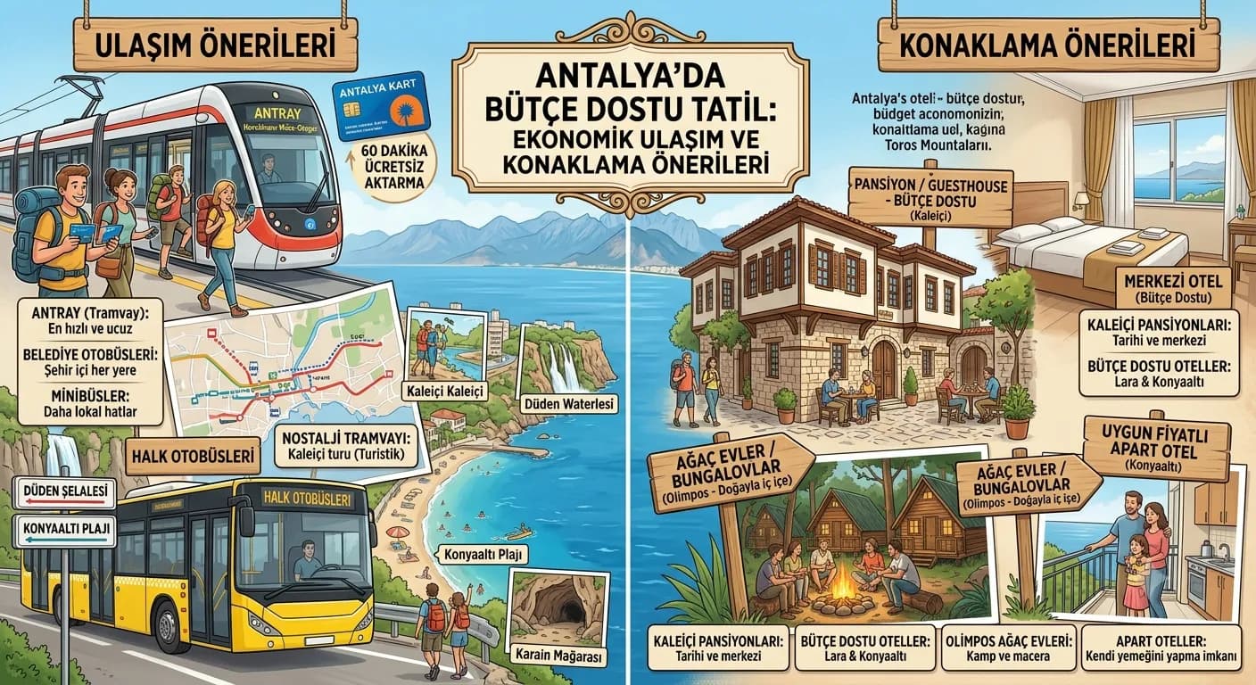 Antalya'da Bütçe Dostu Tatil: Ekonomik Ulaşım ve Konaklama Önerileri
